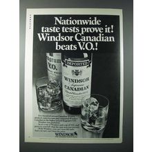 1982 Windsor Canadian Whisky Ad - Taste Tests Prove It
