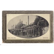 THE ROYAL PAVILION, BRIGHTON used antique postcard RP 1914 postmark =