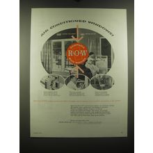 1954 R.O.W. Wood Windows Ad - Air Conditioned Windows