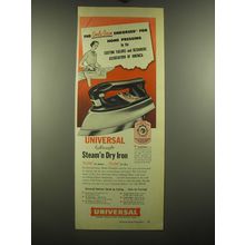 1954 Universal Steam'n Dry Iron Ad - The only iron endorsed for home pressing