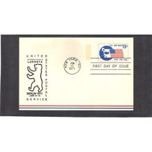 FDC UXC11 15c Flag (No Cachet-U/A) CV40264
