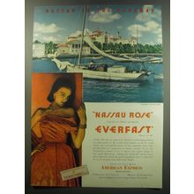 1949 American Express Travel Service Ad - Nassau Rose from fashion by Everfast