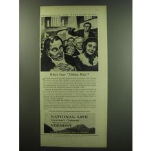 1949 National Life Insurance Company Ad - Who's your tithing man?