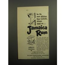 1951 The Sugar Manufacturers' Association Ad - For the most delicious Rum
