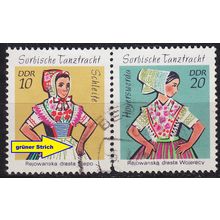 GERMANY DDR [1971] MiNr 1723 F3 Zdr ( OO/used ) [01] Trachten Plattenfehler