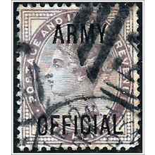 1896 Stamps Overprinted "ARMY OFFICIAL" - 1d Used purple(as picture Toning) C2-2
