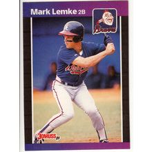 1989 Donruss Mark Lemke rookie baseball card #523 – *denotes