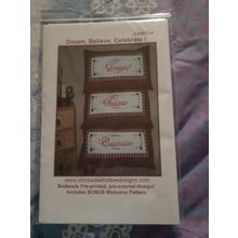embroidery pattern dream believe celebrate pillows brand new