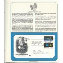 SPACE EXPLORATION SERIES : Earth / Uranus 'OFFICIAL FIRST DAY of ISSUE ' (1991)