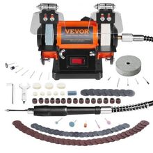 Bench Polisher & Buffing Machine for Metal/Jewelry/Wood - With Wool & Abrasi...