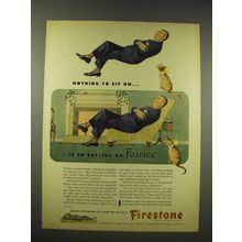 1944 Firestone Foamex Ad - Nothing to Sit on Restful