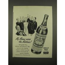 1948 Noilly Prat Vermouth Ad - My Missus Mixes The Martinis