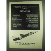 1967 General Dynamics F-111 Ad - Different Versions