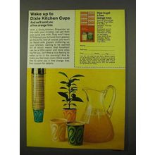 1972 Dixie Kitchen Cups Ad - Wake Up To