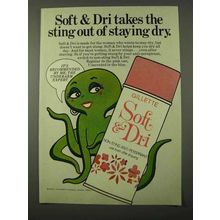 1972 Gillette Soft & Dri Anti-Perspirant Ad - Sting Out