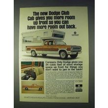 1972 Dodge Club Cab Pickup Ad - Gives You More Room