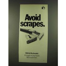 1972 Gillette Techmatic Razor Ad