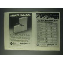 1978 Remington Grit-Edge Blades Ad - Strata Symbol