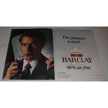 1981 2-pg Barclay Cigarettes Ad - The Pleasure is Back