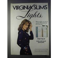 1980 Virginia Slims Lights Cigarettes Ad - He Offers