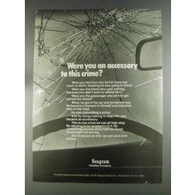 1980 Seagram Distillers Ad - Accessory to Crime