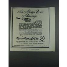 1980 Rancho Bernardo Inn Ad - Your Advantage