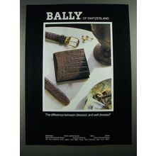 1987 Bally of Switzerland Billfold and Belt Ad
