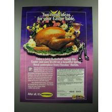 1987 Butterball Turkey Ad - Two Fresh Ideas For Your Easter Table