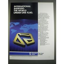 1989 Standard Bank Ad - International banking. The world under one flag