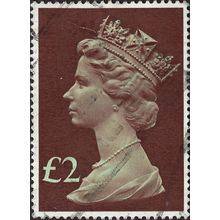 GB, High Value Machin, brown 1977, £2, #2