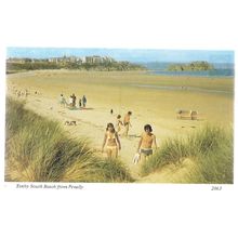 SOUTH BEACH, TENBY, WALES unused vintage postcard by Archway c. 1960s =
