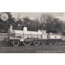 LNWR Compound Passenger Engine Queen Empress Train Old Postcard