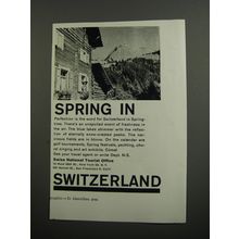 1957 Switzerland Tourism Ad - Spring In