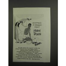 1957 Miami Beach Florida Ad - Summer's in season now!