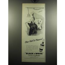 1957 Black & White Scotch Ad - illustration by Morgan Dennis - Clear Path