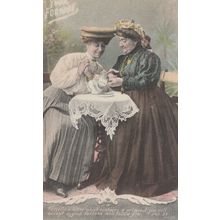 Your Fortune Romany Gypsy Tea Leaves ESP Occult Old Rare Postcard