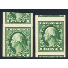 408V, MNH 1¢ Imperf Coil Paste-up PL# A5881 & A5882 Under Tab * Stuart Katz