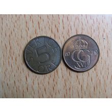 Sweden 1979 5 Ore Coin