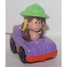 2002 McDonalds Fisher Price Under 3 Toy Monkey in Car