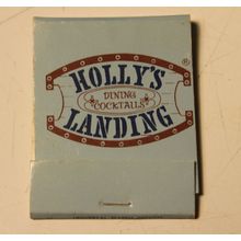 VTG MATCH BOOK Restaurant Advertising Collectors Gift Holly's Landing Old