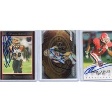 Autographed 3 Card Lot with Christian McCaffrey Signed