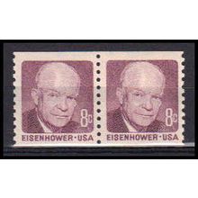 1402 8c Dwight Eisenhower Fine MNH Pair PA0103