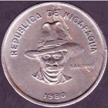 1980 Nicaragua 50 Centavos Coin