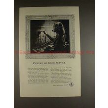 1949 Bell Telephone Ad w/ Switchboard Operator - NICE!