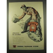 1956 General Telephone System Ad - It's Needed