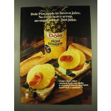 1977 Dole Sliced Pineapple Ad - In Its Own Juice