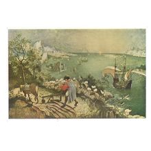 LA CHUTE D'ICARE, Bruegel le vieux BRUXELLES, BRUSSELS Museum .unused postcard =