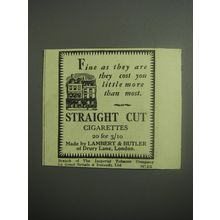 1948 Lambert & Butler Straight Cut Cigarettes Ad - Fine as they are they cost