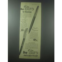 1954 Biro Retractable de Luxe and Magnum Pens Ad - Buy Biro for Christmas