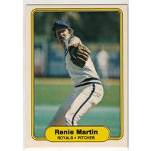 1982 Fleer baseball card 414 Renie Martin– Royals